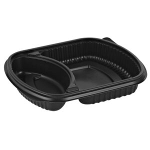 Matlåda Svart 2-fack 625/298ml 250st