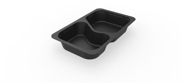Duniform Svart 1/4GN 1-Fack 263x161x43mm 225st