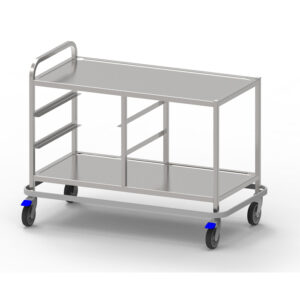 Kombinationsvagn för 50-korg, avvisare 2-plan monterad