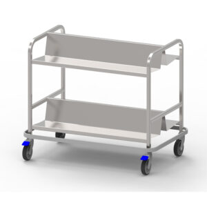 Kassettvagn 2 plan för 12 kassetter, med avvisare, monterad