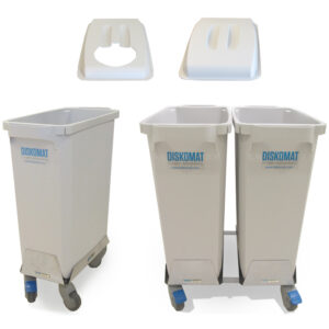 Avfallsvagn 2x60 liter