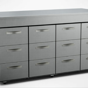 Värmebänk 1600mm, 12 lådor