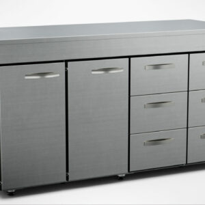 Värmebänk 1600mm, 2 dörrar, 6 lådor