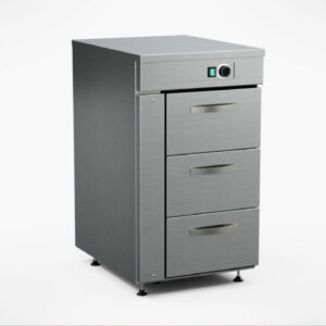 Värmebänk 500mm, 3 lådor