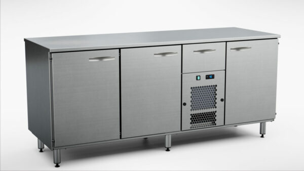 Kylbänk för bageri 1970x700x900 mm, 3 dörrar, 1 draglåda