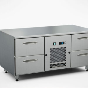 Grillkylbänk 1200x650x650 mm, 4 draglådor