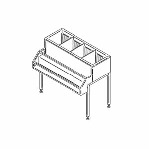 Speedrack med iskorg och flaskställ, 1000mm