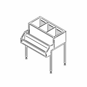 Speedrack med iskorg och flaskstäl, 800mm