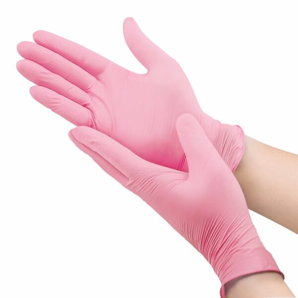 Nitrilhandske Rosa Large 100st