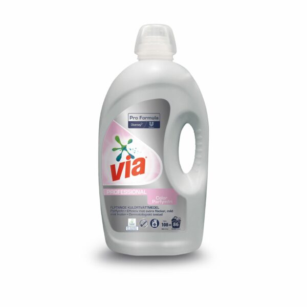 Tvättmedel Flytande Via Color Parfymfri 2x4.32L - Bild 2