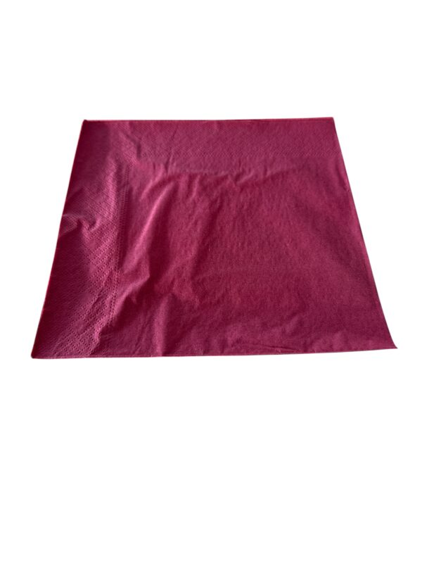 Servett Vinröd 40x40cm 3-Lag 1/4-Vikt 1000st